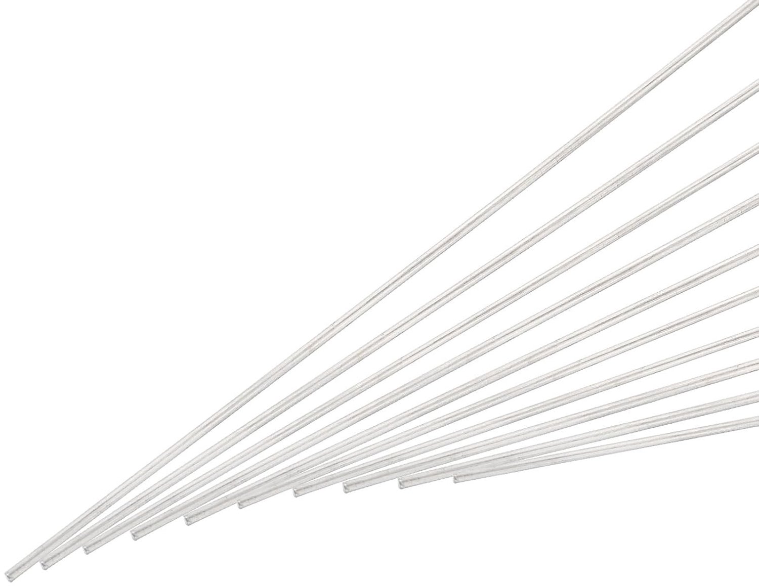 ronde staaf 1,5 mm x 250 mm - roestvrij staal - glad oppervlak - ideaal voor doe-het-zelf projecten - 10 stuks - ServiceTopper