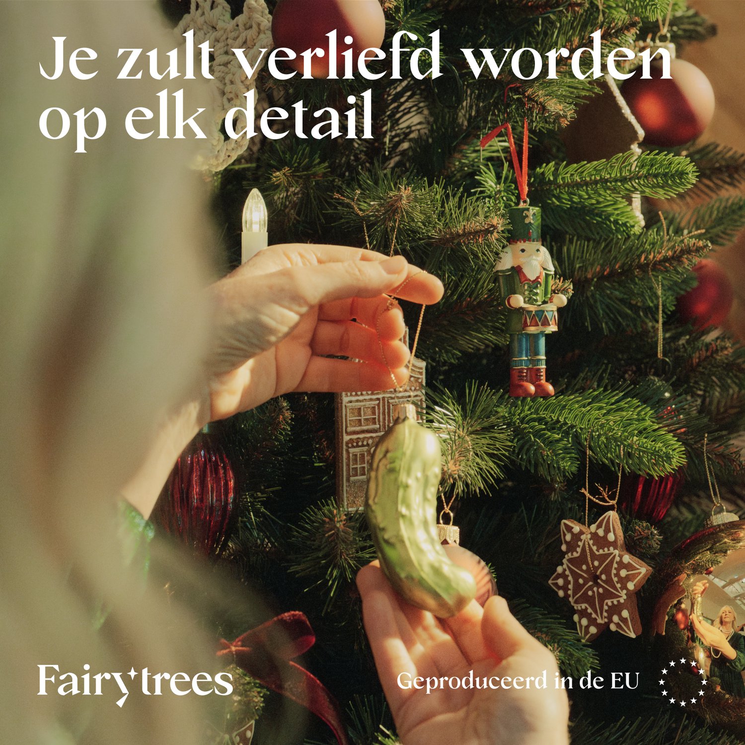 FAIRYTREES Kunstkerstboom, Nordmann-spar, 150 cm Natuurgetrouwe spuitgietelementen, made in EU (FT34) – foto 2