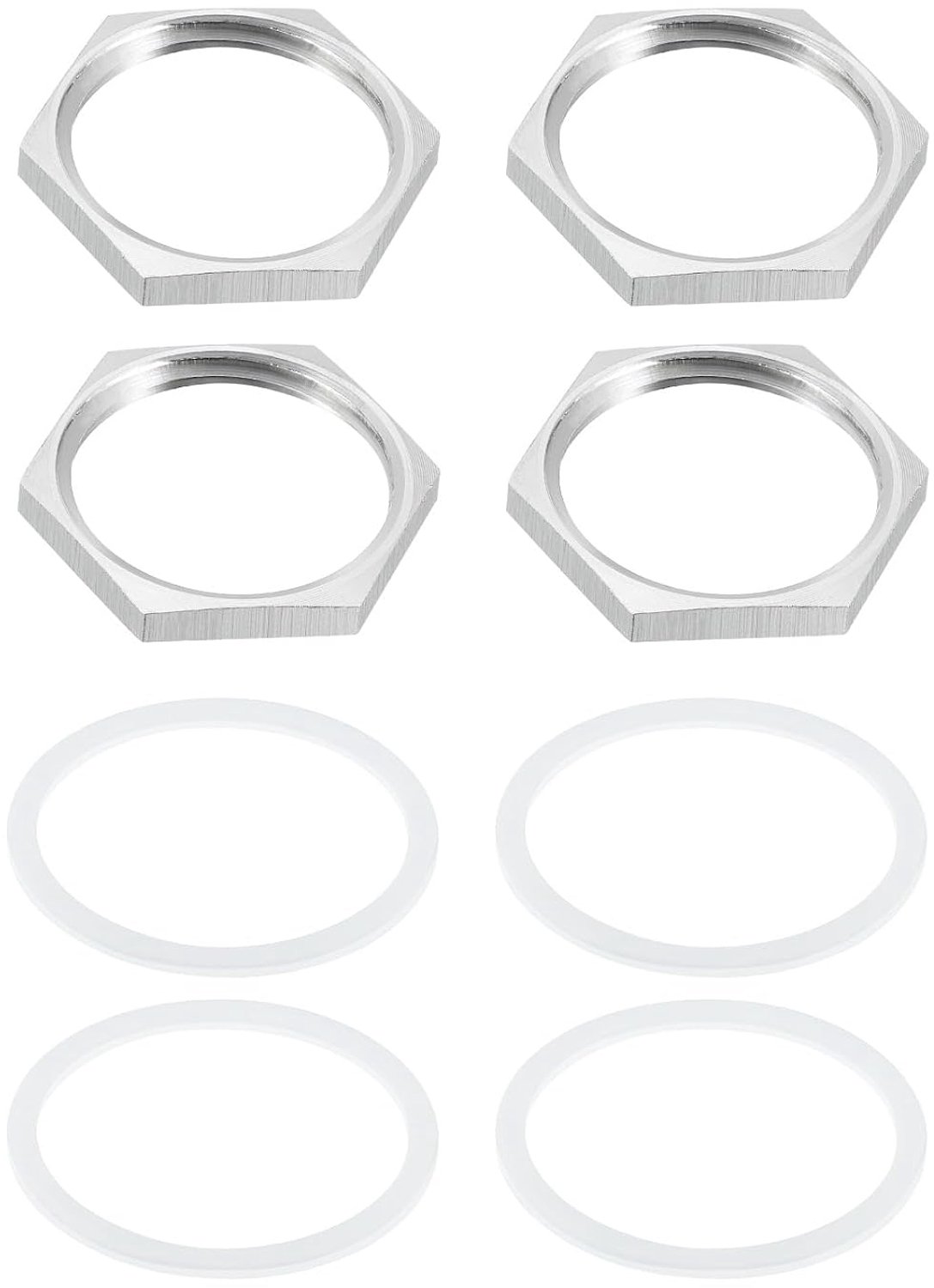 zeskantmoer 1 inch - 4 stuks gietijzeren buisschroefverbinding - 304 roestvrij staal - voor leidingsinstallatie - m-winkel