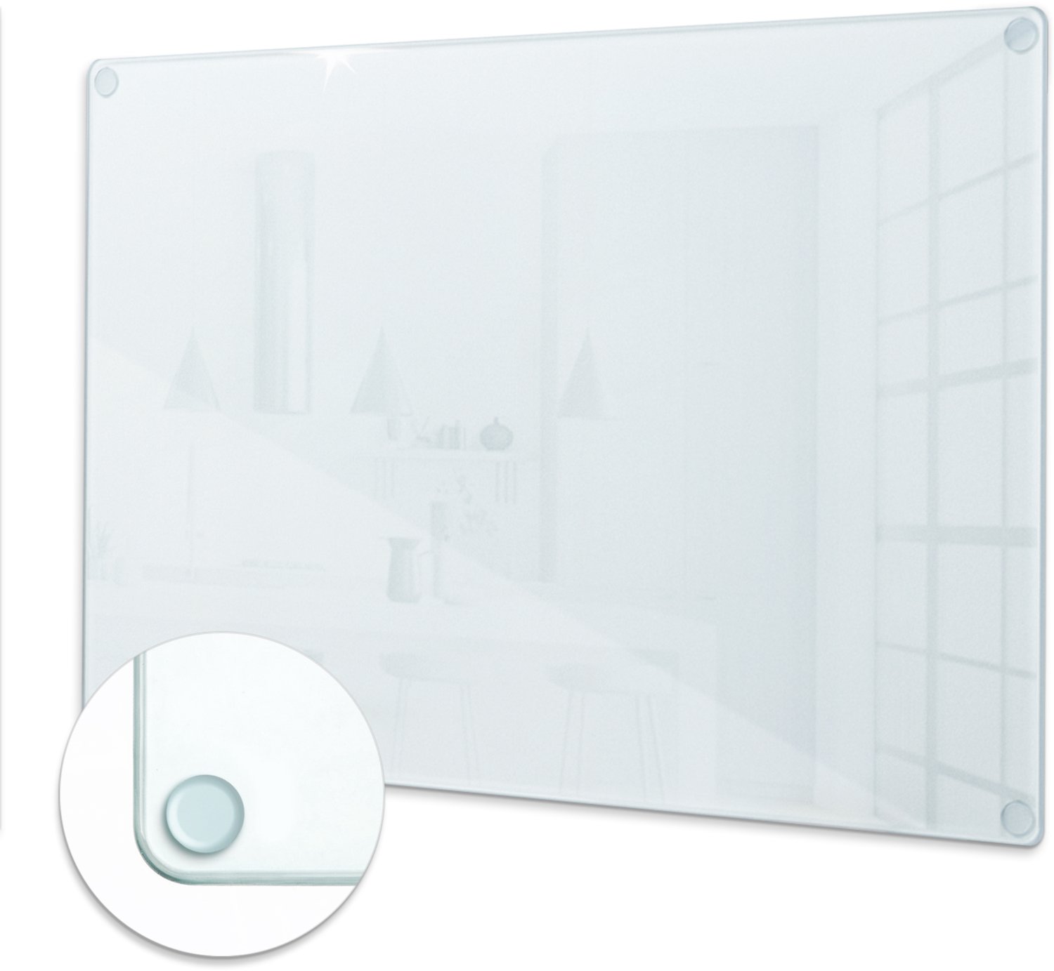 WallMuralia - Transparante Glazen Keukenbeschermer - 60 x 52 cm - Keukenbescherming van Glas - Werkbladbescherming - Spatbescherming