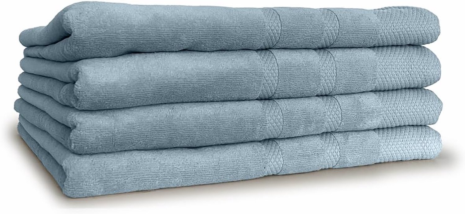 Diamond Velours Badlaken 100% Katoen 70x140cm - denim - Set van 4 - ShopVlot
