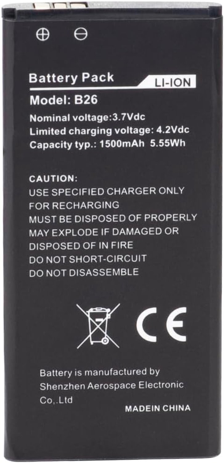 Replacement Battery Compatible with Cat B26 Cat Caterpillar Cell Phone Battery (3.7V 1500mAh Li-Ion) - ShopVlot
