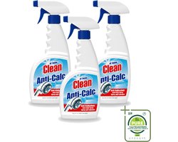3 x At Home - Clean - Anti Kalk Spray - Snel Resultaat & Reinigt Effectief - 750 ml - Grootverpakking - Vaatwasstrips - Anti Kalk Spray - Kalk Verwijderen - Lijmresten Verwijderen - Schoonmaken - Glans Geven