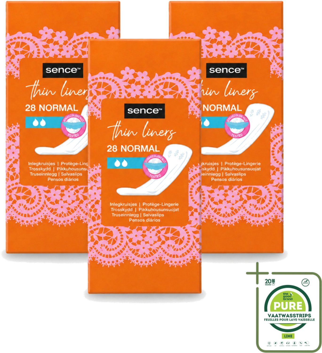 3 x Sence - Normaal - Inlegkruisjes - Dagelijks Comfort - 28 Inlegkruisjes - Grootverpakking - Inlegkruisjes - Dagelijks Comfort - Hygiëne - Afscheiding - Menstruatie