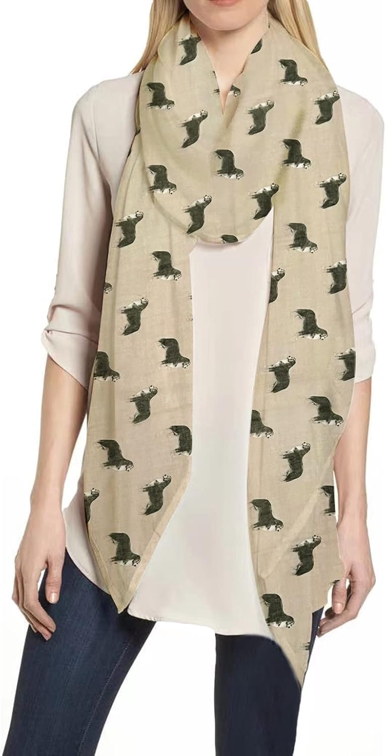 Dames sjaal met hondenprint - Berner Sennenhond - 100% katoen - Warm en stijlvol - ShopVlot