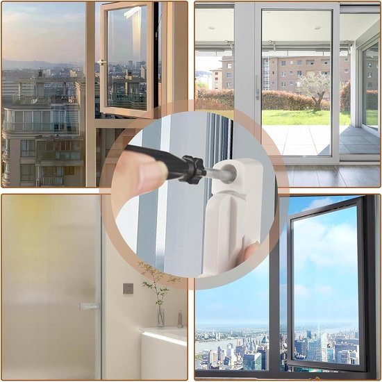 8 Stuks Raambeveiliging Inbraakbeveiliging, Raamvergrendeling van Aluminiumlegering voor Upvc & Houten Ramen — afbeelding 3