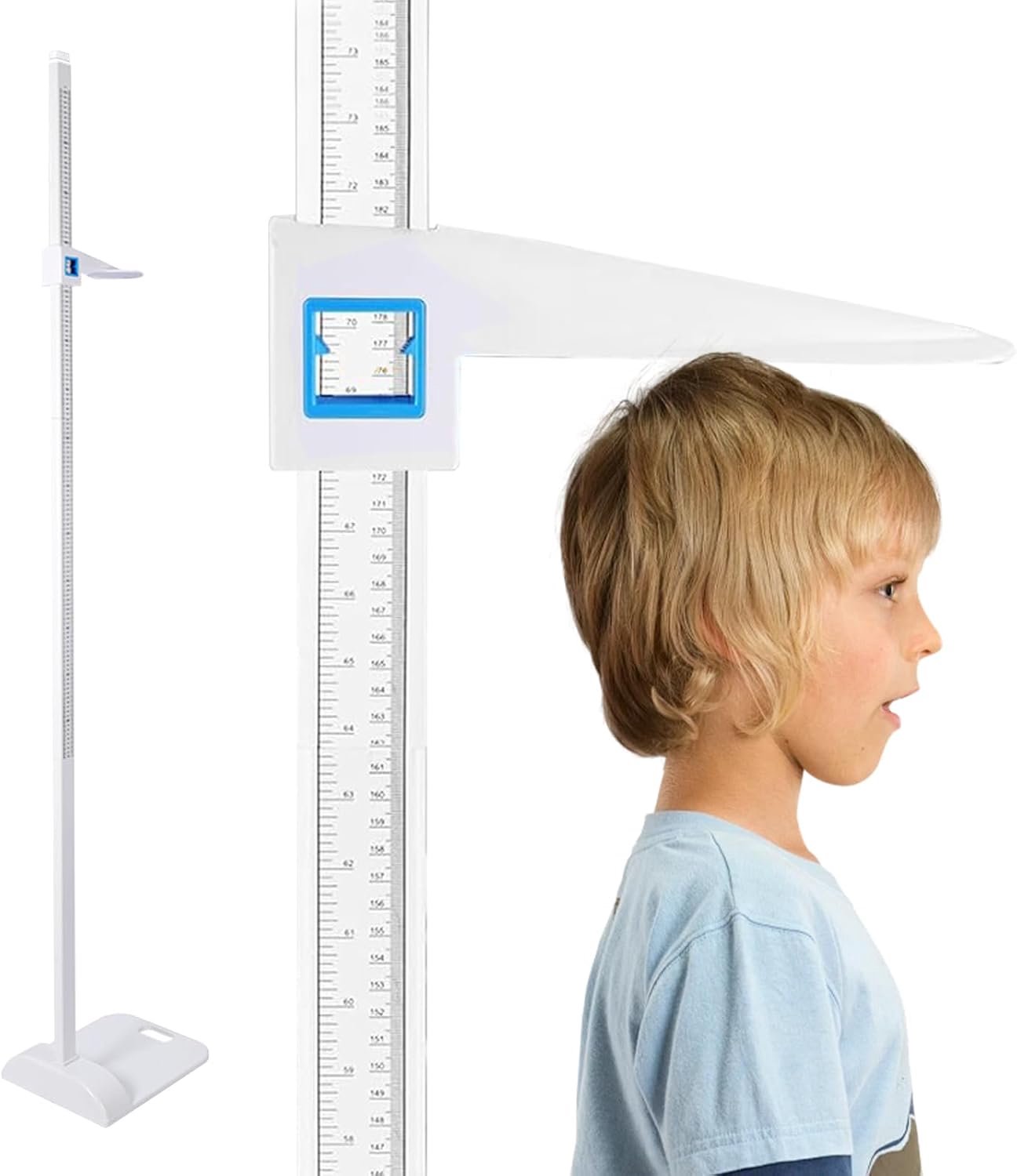 Draagbare Stadiometer 20cm-210cm, Meetlat Hoogtestang met Geluidswand, Hoogtemeetapparaat voor de medische onderzoek, Dubbele schaalaanduiding voor thuis, school, kantoor