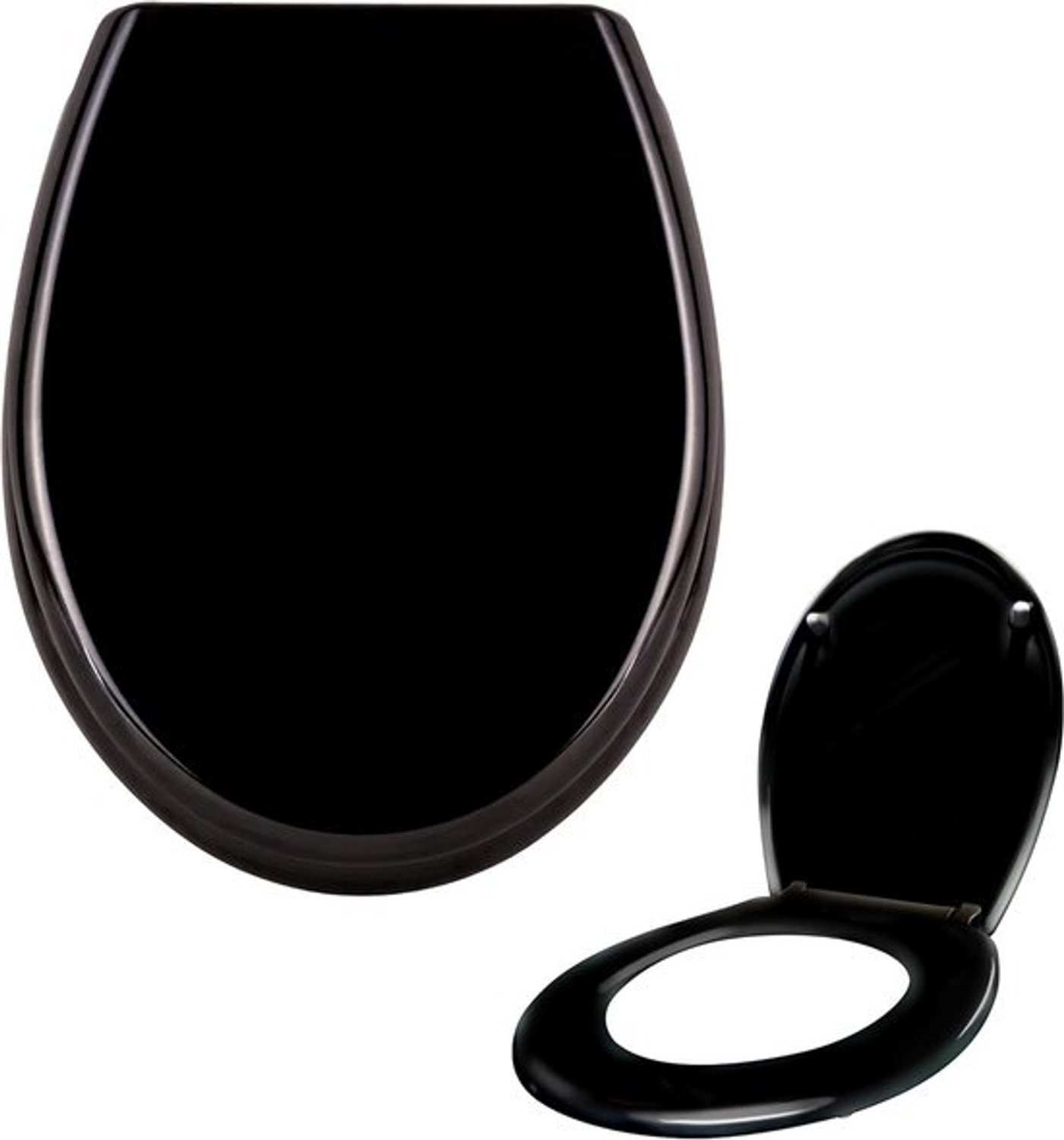 Toiletbril - Zitting met deksel - Badkamercomfort - Softclosemechanisme - Universele maat - Zwart