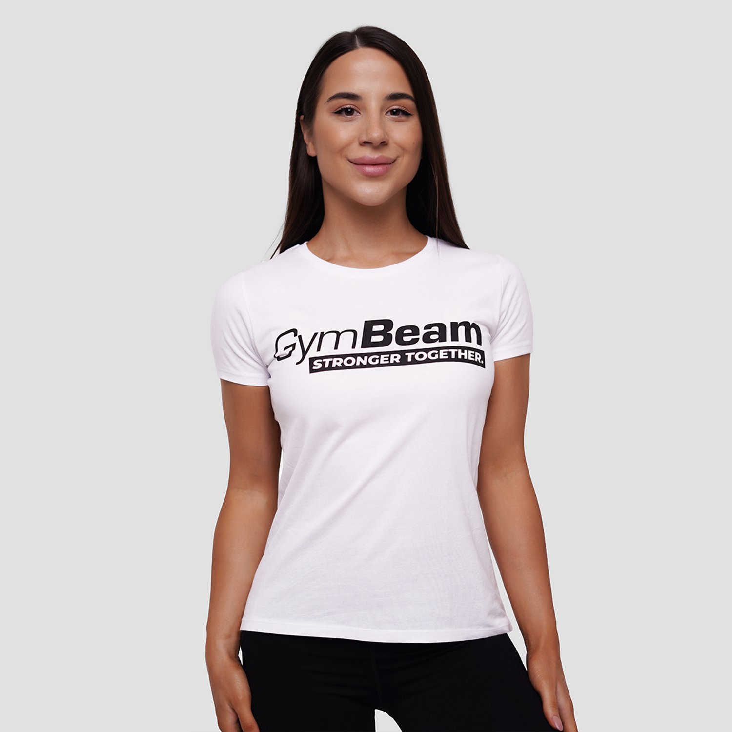 GymBeam Vrouwen Samen Sterker T-Shirt Wit M