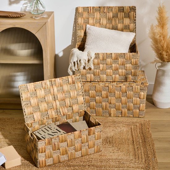 Set van 3 opbergkisten van waterhyacint en jute NADI van ATMOSPHERA CREATEUR D'INTERIEUR — afbeelding 2