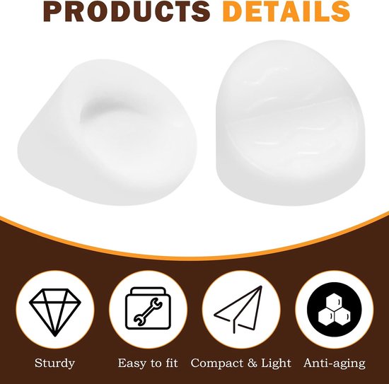 50 stuks toegangsdeurpluggen, 5/16 inch schroefgatpluggen voor ODL/Western Reflection deurkozijnen, 1/4 inch witte siliconen, eenvoudig te bevestigen doppen voor een nette afwerking Wit — afbeelding 4