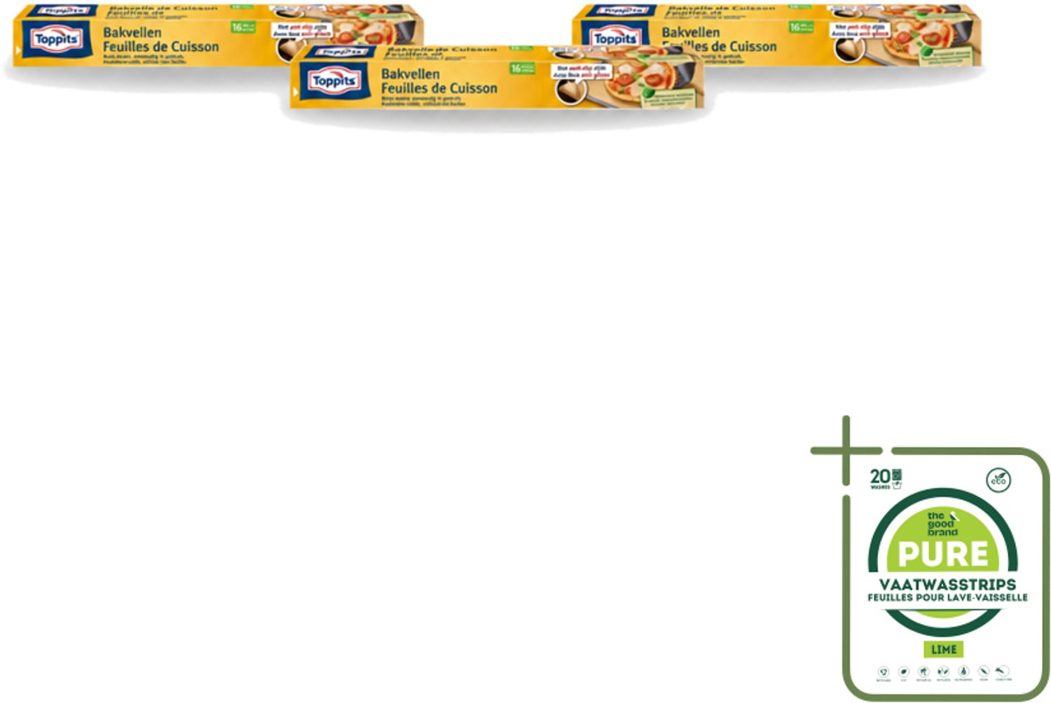 3 x Toppits – Bakpapiervellen – 16 vellen - Grootverpakking - Vaatwasstrips - Bakpapier - Bakpapier Met Antikleefbescherming - Bakpapier 3d - Bakpapier Voor Koekjes - Bakpapier Voor Pizza