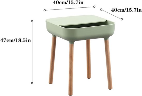 Bijzettafeltje Zijtafel Bank Bijzettafel Creatieve bijzettafel Groene vierkante kleine tafel eenvoudige salontafel geschikt for woonkamer, nachtkastje, kantoor, lounge — afbeelding 5