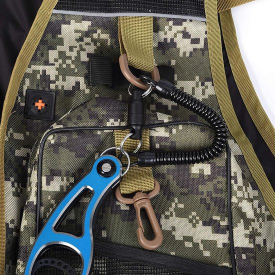 Schepnet connector, 2 stks Magnetische Net Release Houder Keeper Schepnet Connector met Opgerolde Lanyard Karabijnhaak Clip voor Vliegvissen — afbeelding 2