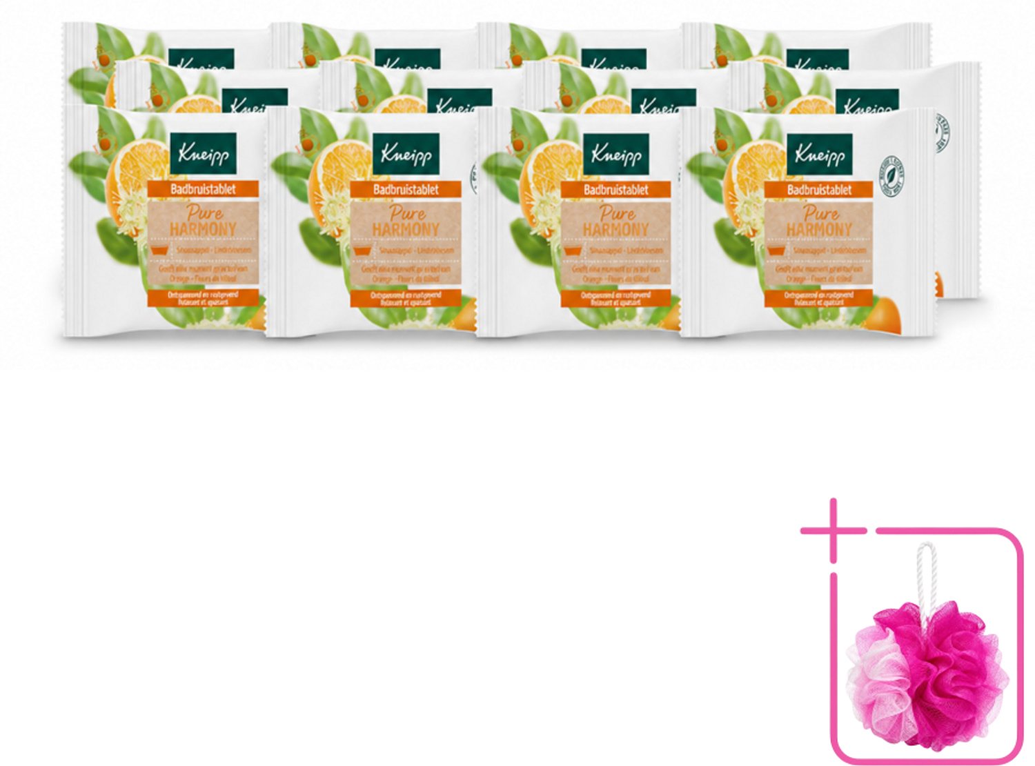 12 x Kneipp - Badbruistablet - Oranje lindebloesem - Bulkverpakking - Badbruistablet - Douchemop - Ontspanning