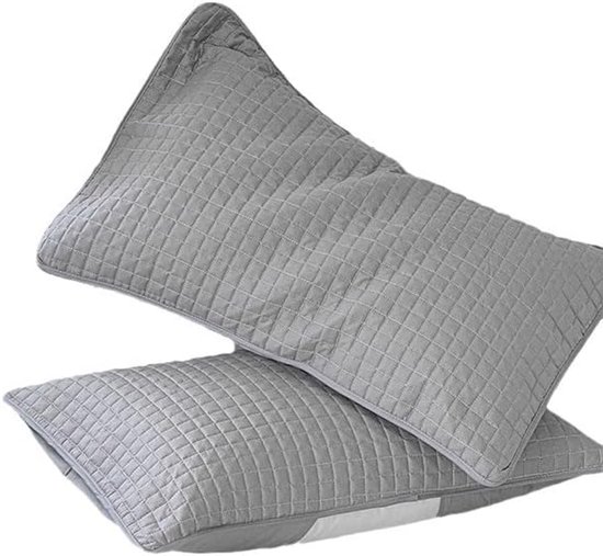 3 stuks volledig katoenen zweetbestendig en oliebestendig beschermend kussen klassiek en tijdloos, pure kleur eenvoudige kussensloop, met elk bed is briljant 18,9x29,1 inch (wit — afbeelding 3