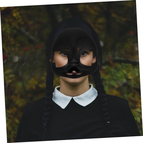 2 Stuks Fursuit Head Base Mask Zwarte Plastic Dierenmasker met Realistisch Skeletontwerp Duurzaam Leeg voor DIY Schilderen Geschikt voor Halloween Cosplay Verkleedfeest — afbeelding 5