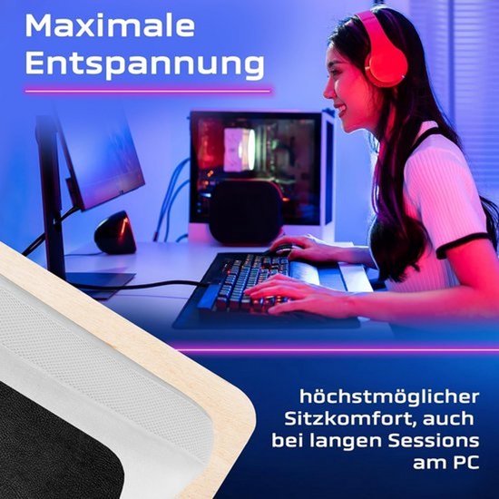 Ergonomische gamingstoel in zwart en rood met verstelbare rugleuning en armsteunen, tot 150 kg — afbeelding 3