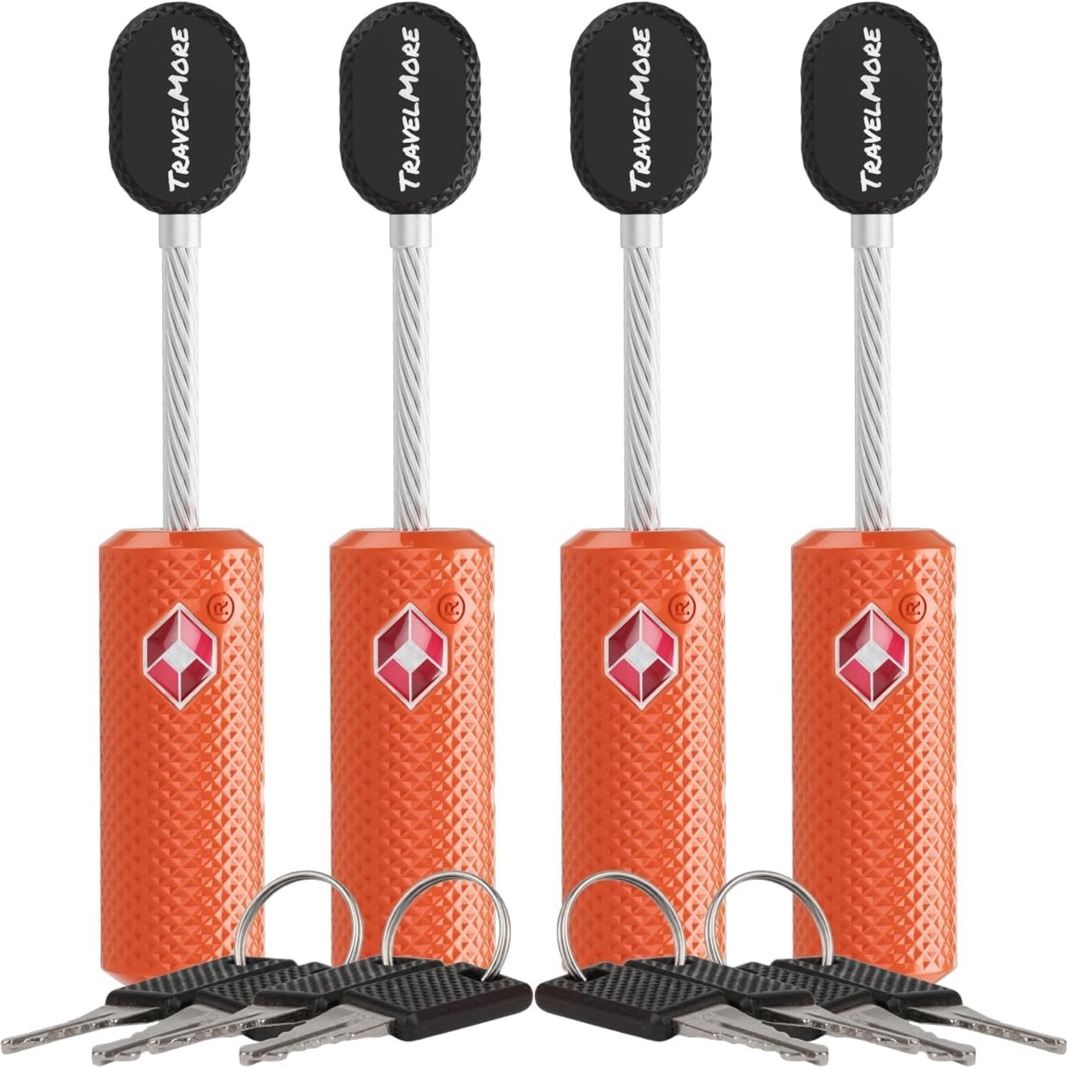 Pak TSA Kofferslot met Sleutels - Oranje - Mini Hangslot met Zinklegering - Voor Reizen en Bagage