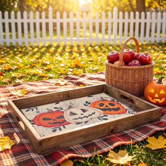 4 Stuks Delige Halloween Placemats met Pompoen Spinnenweb Print Herbruikbare Polyester Tafeldecoratie voor Feestelijke Eettafels Keukentafels Eenvoudig Schoon Maken — afbeelding 3