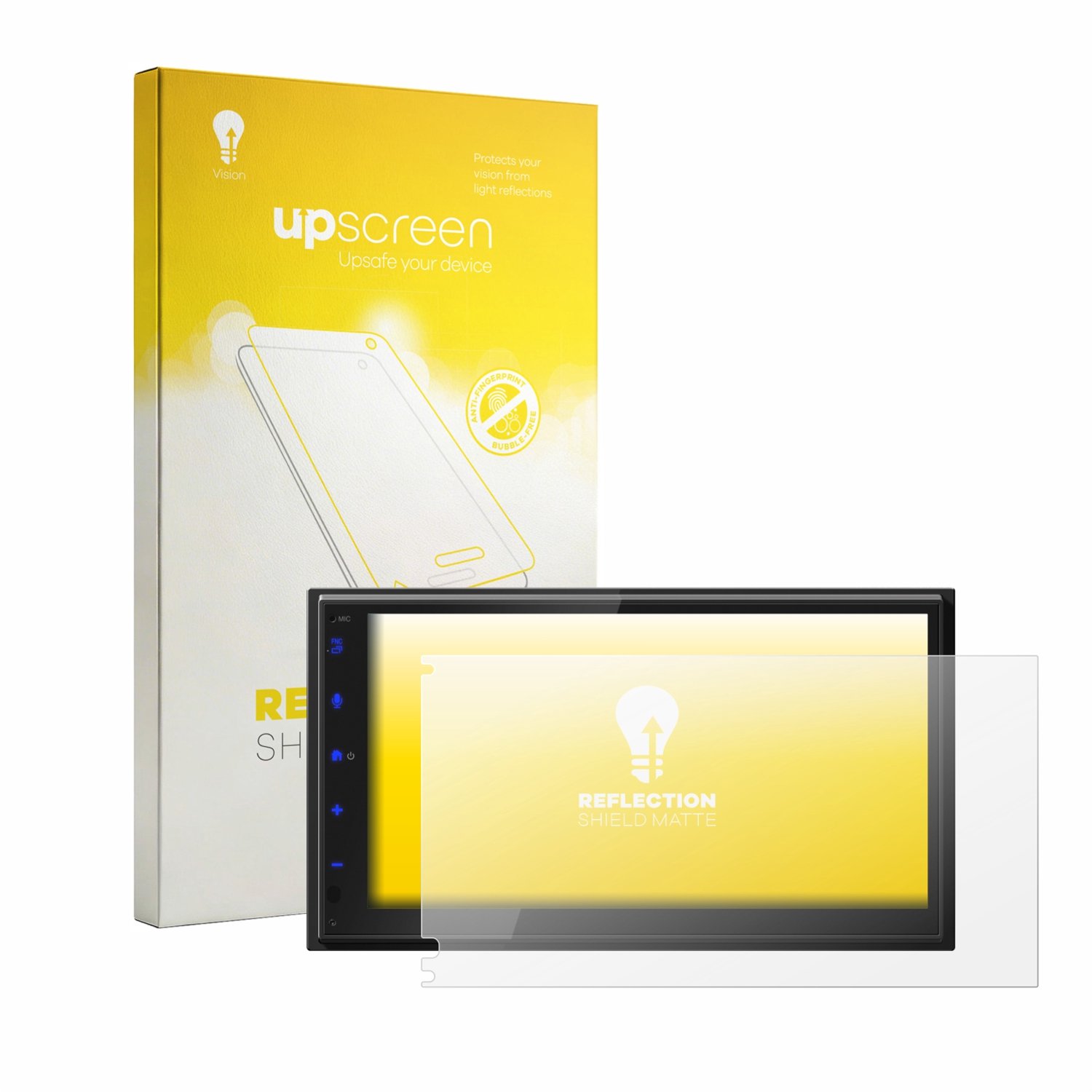 upscreen - Screenprotector voor JVC KW-593BT - Folie Beschermfolie anti glare matte