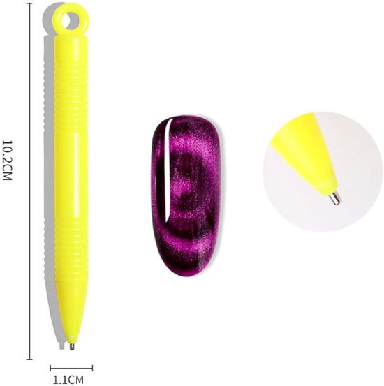 6 stuks hoogwaardige magneetstaafjes, set voor kattenoogeffect, perfect om te knutselen, nagelgereedschap, te gebruiken met nagellak of 3D-poeder, magnetisch, kattenooggel — afbeelding 2