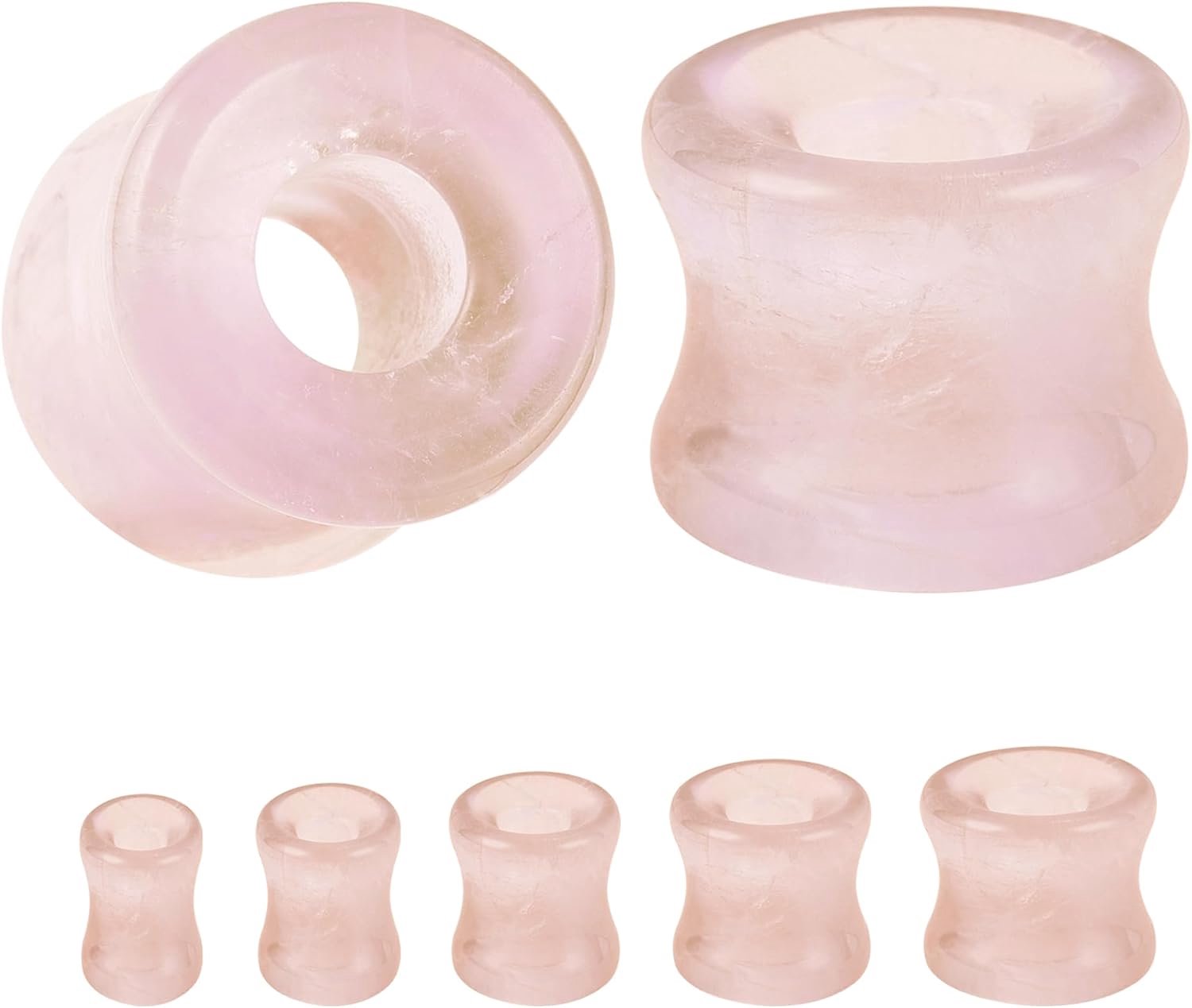 ZS 1 Paar Dubbele Uitlopende Natuur Steen Oor Tunnel Stekkers voor Oor, 4G 2G 0G 00G 1/2 "Gauge Oorbellen Piercing Sieraden voor Mannen Vrouwen