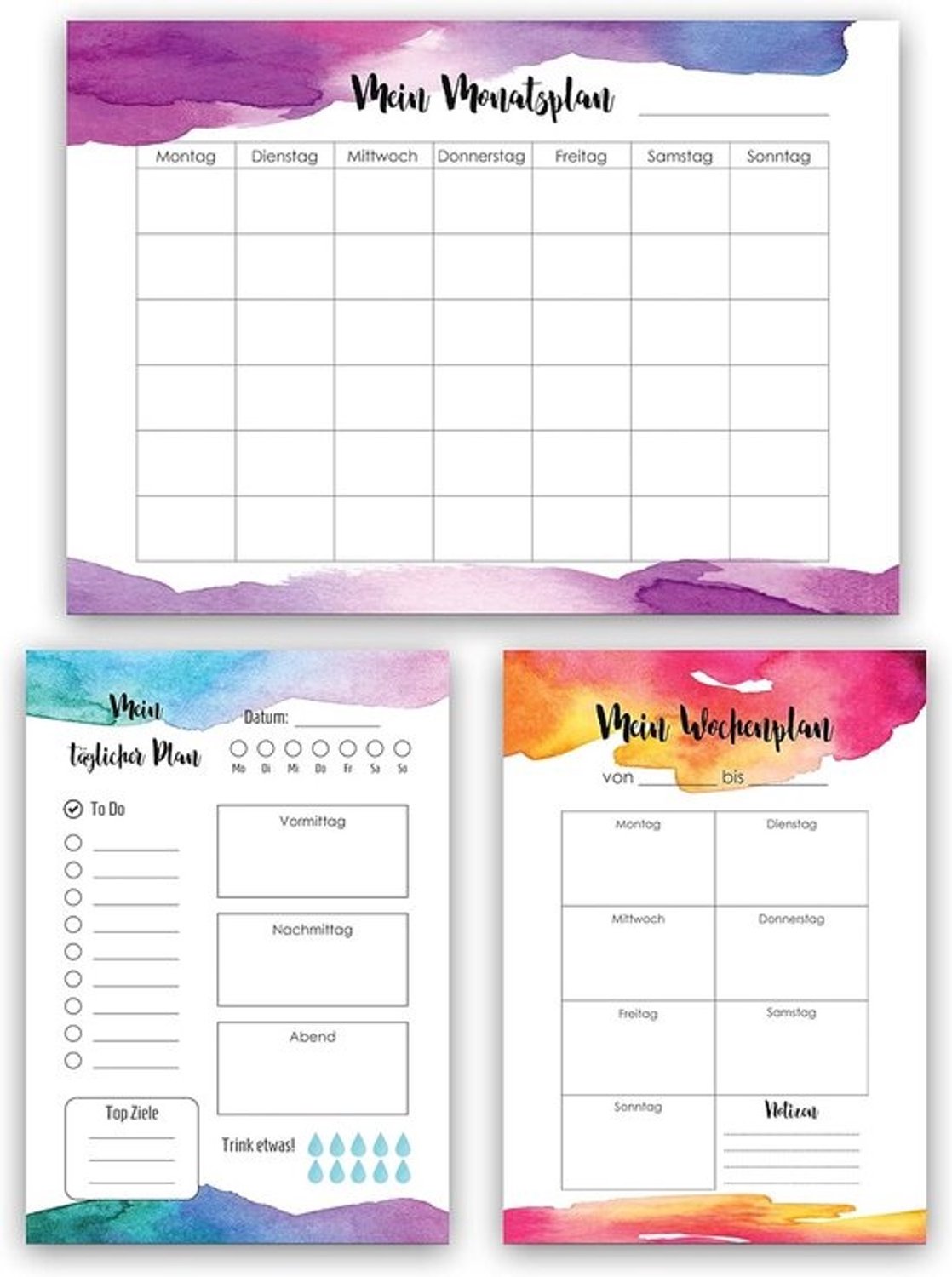 Set maand-, week- en dagplanner - Overzichtelijke planning