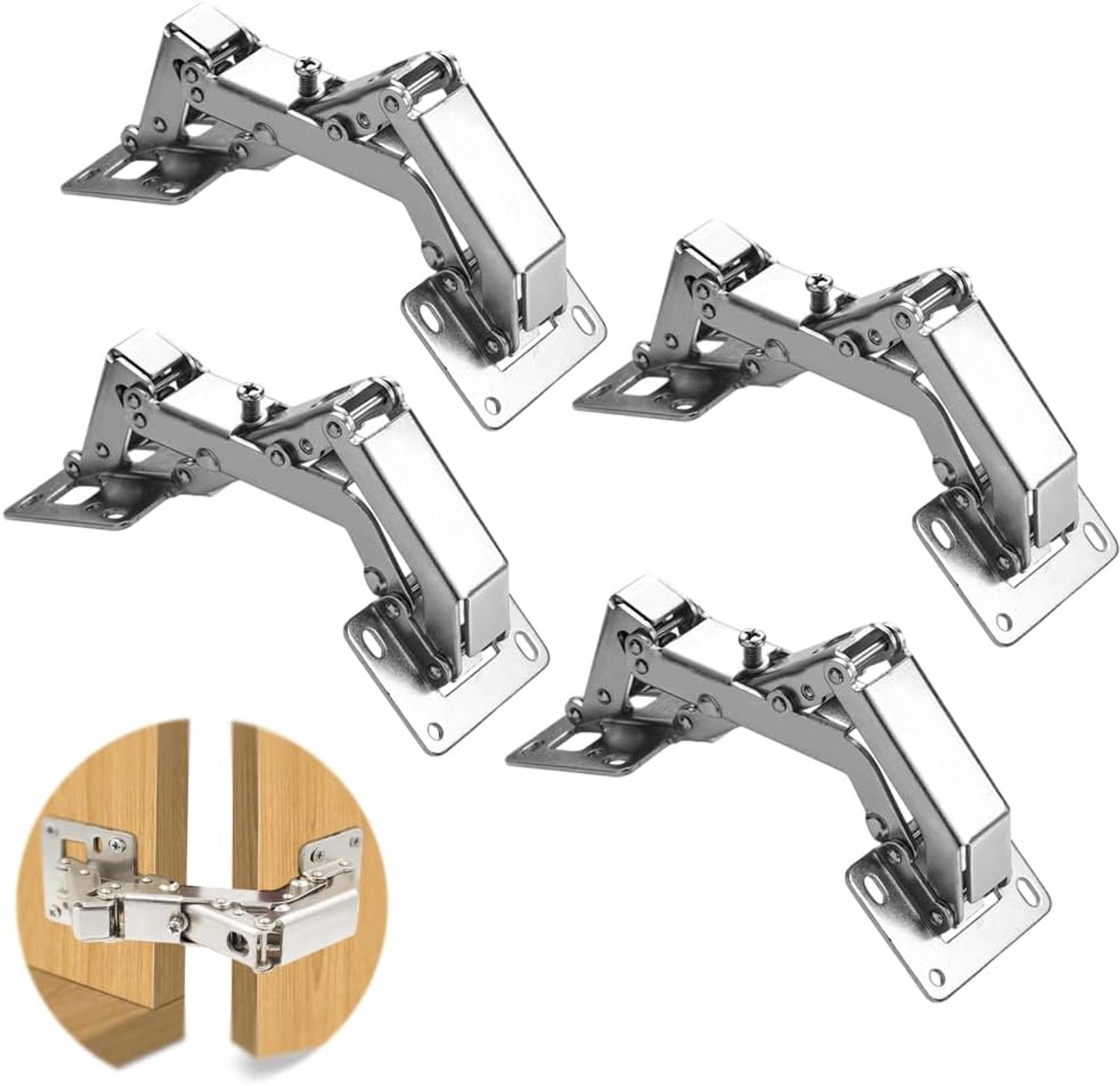175 Degree Hidden Hinge 4 Pcs Soft Close Hinges for Cabinet Doors Cabinet Hinge Kitchen Cabinet with Damper Lid - ShopVlot