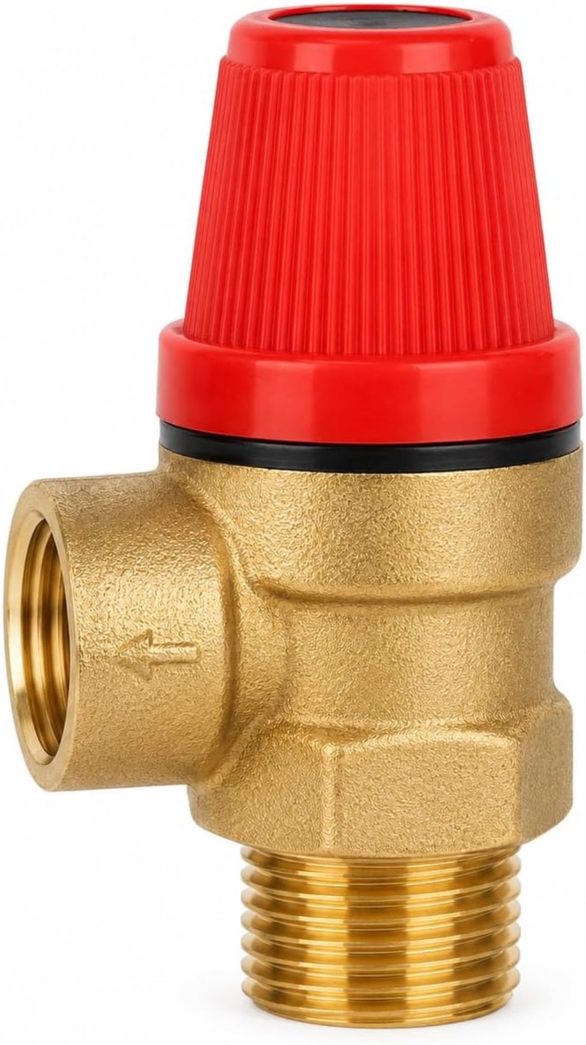 Veiligheidsklep G1/2" - Messing reducer klep - Voor water, olie en gas - Betrouwbare drukregulator - ShopVlot