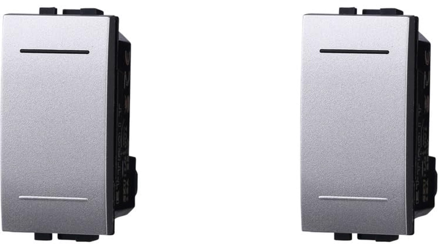 Toggle schakelaar 1P 16A unipolaire - kleur grijs - compatibel met Bticino Living International/Light - ShopVlot