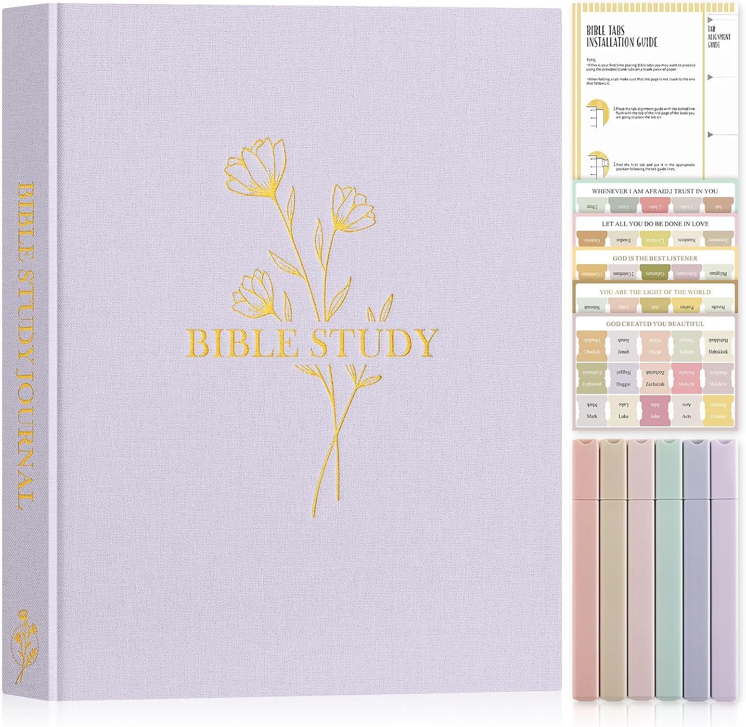 Bijbelstudie journalen voor vrouwen - linnen gebedsgids - met tabs en markeringen - voor dagelijkse devotie - ShopVlot