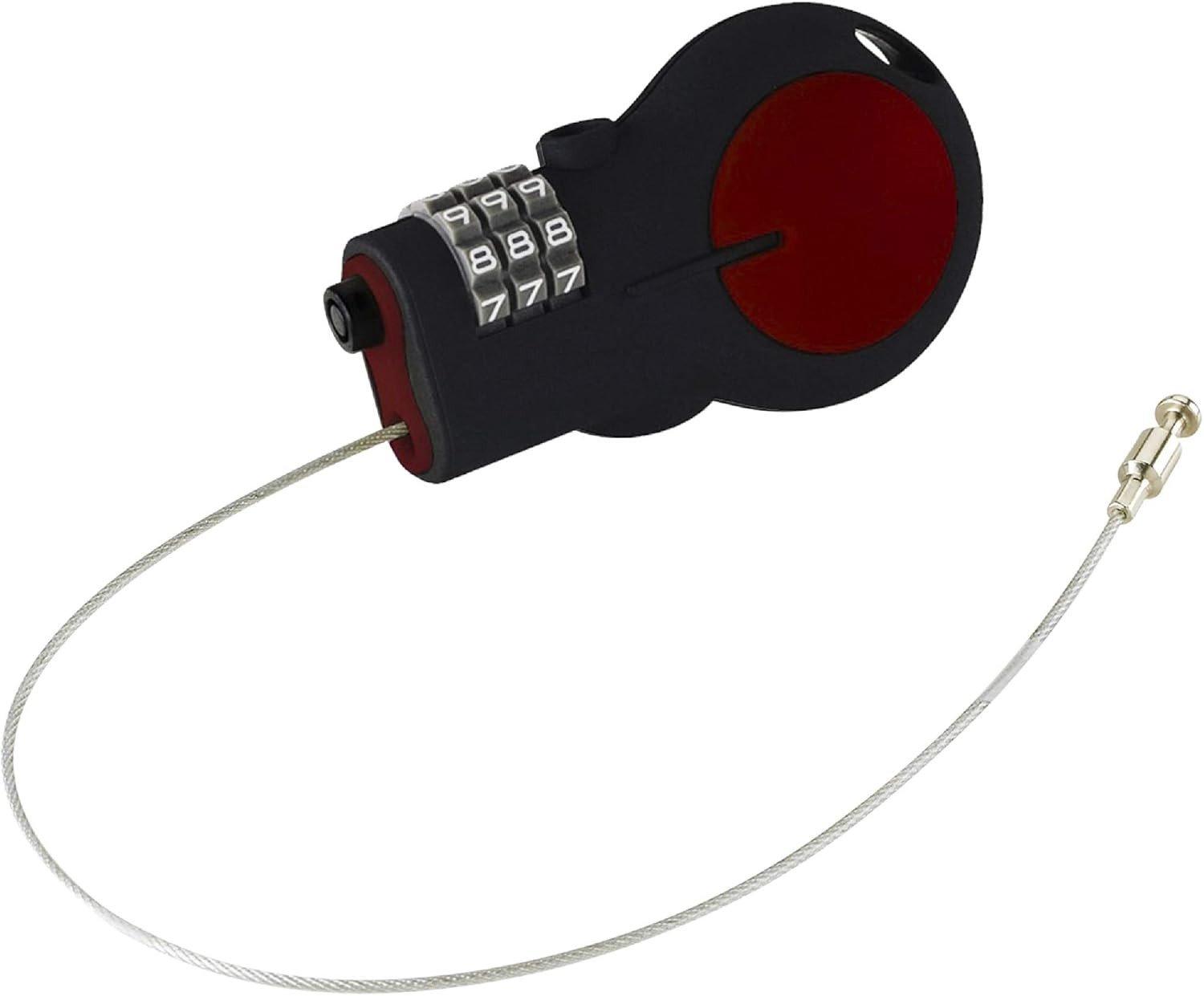Hangslot met Intrekbare Kabel - Rood - 30 inch - Duurzaam en Flexibel - Voor Bagage en Fietsen