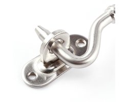 byou Cabin Hook, Hook and Eye Stainless Steel Holder Multi-Purpose for Shed Gate Garage Door Windows Cabin 6inch