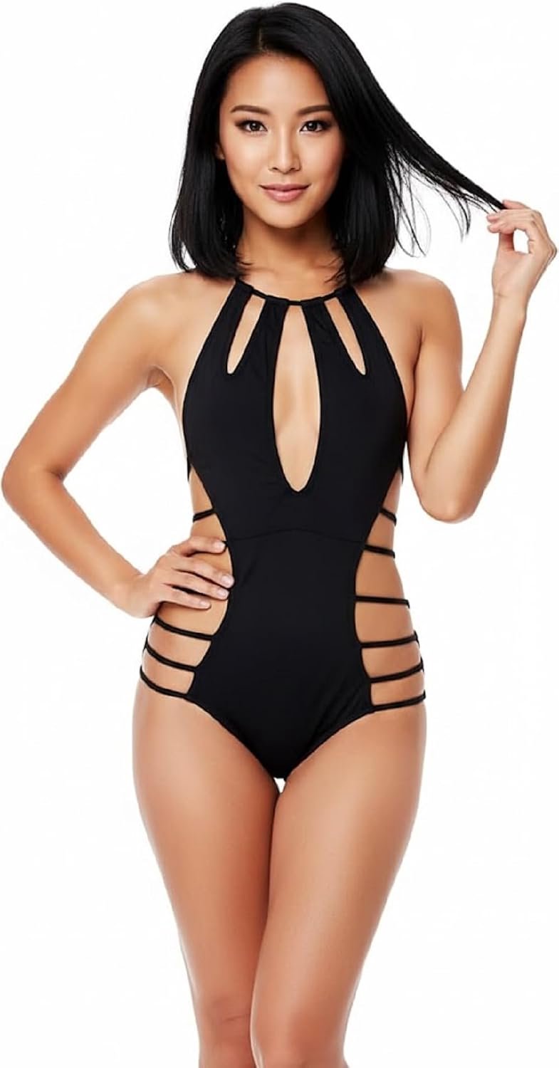 Badpak – zee – zwembad – eendelig – geschikt voor volwassenen dames – meisjes – kleur zwart – sexy – mode zee – strand – zwembad – cadeau-idee voor verjaardag