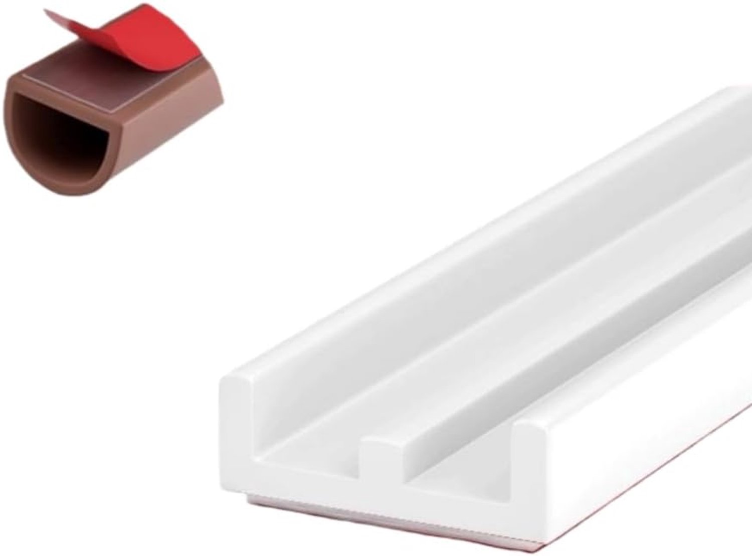 Raamafdichting Zelfklevende Siliconen Afdichtingsstrip Voor Deuren En Ramen Type E 9 * 4mm Geluids Wind En Stofdicht Wit 6 X 2 Stuks
