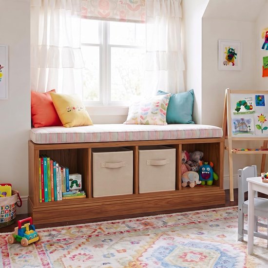 Set van 2 opvouwbare opbergkubussen van stof, 26,7 × 26,7 × 28 cm grote opbergmanden in linnenlook met een robuuste draaggreep, opvouwbare opbergkubus, beige — afbeelding 2