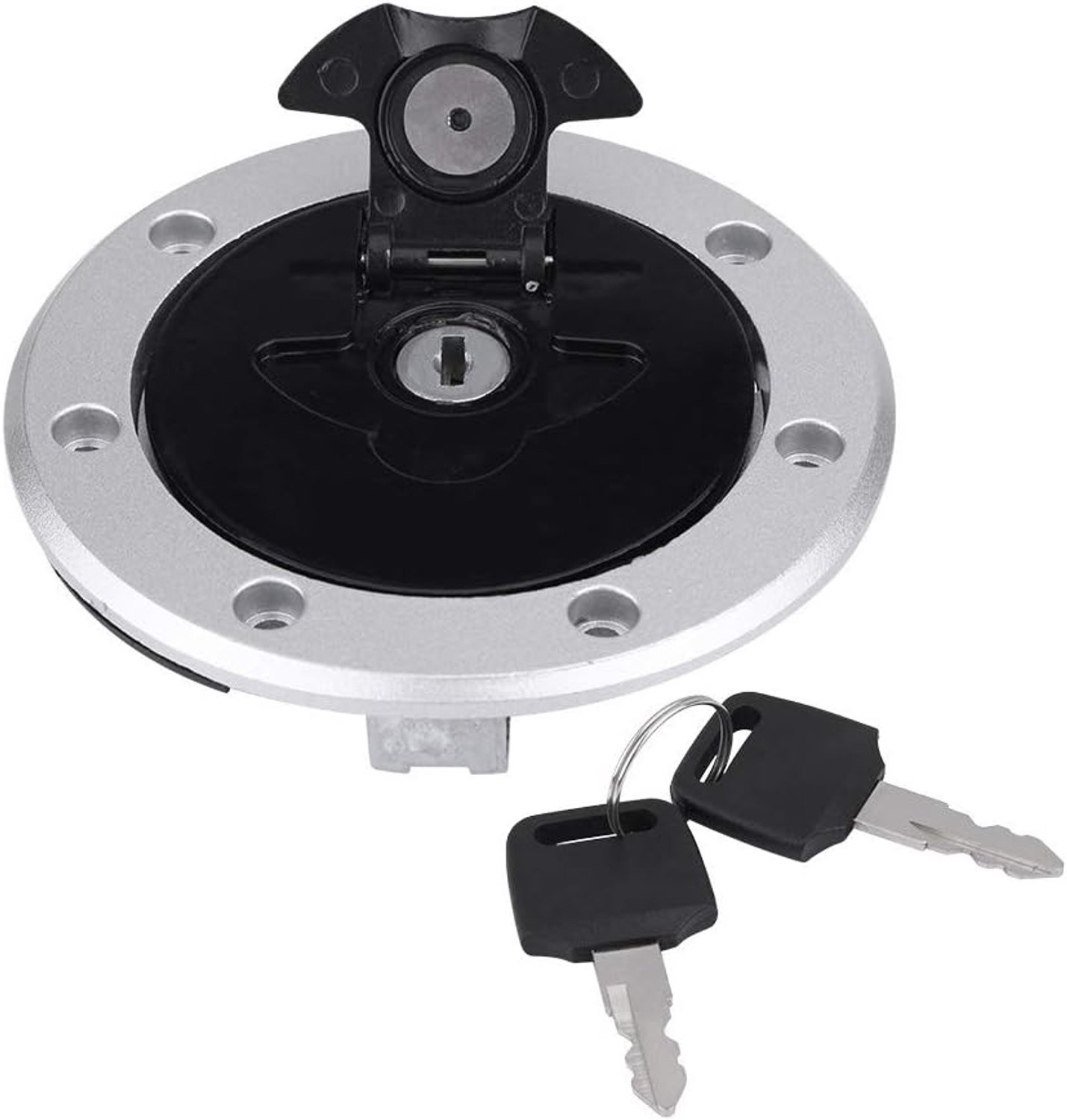 Auto Tankdop Rvs Brandstof Gas Tankdop met 2 Sleutels voor ZXR750 ZX-11 ZZR1100 ZX1100 GPZ1100