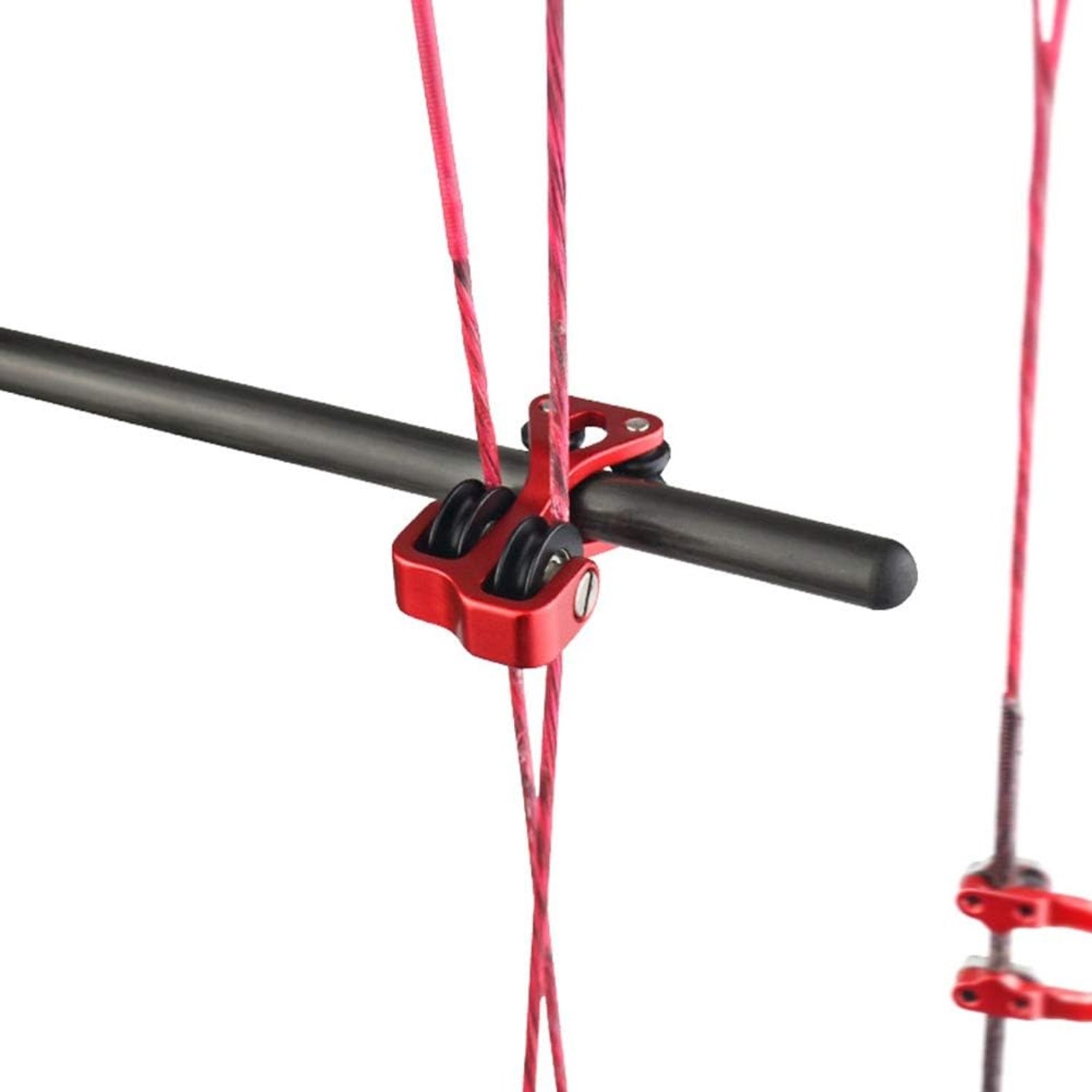 Aluminiumlegering Boogschieten Compound Boog Kabelglijbaan String Splitter Roller Glide (Rood)