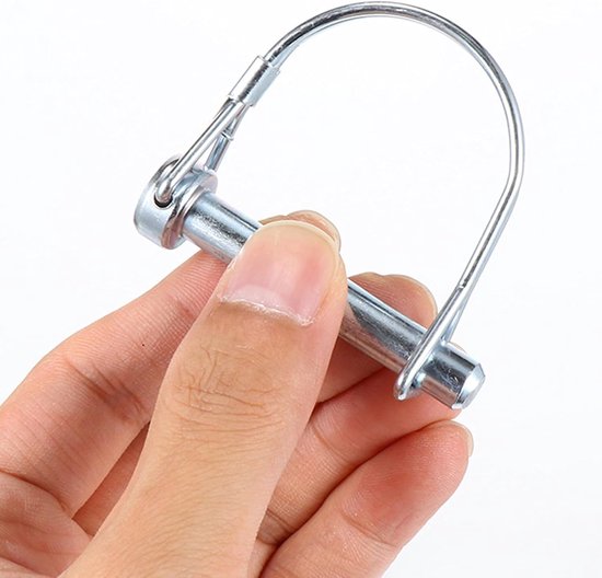 25 Stuks Veiligheidsspeld Zware Draadvergrendeling Pinnen met Halve Cirkelvorm voor Aanhangers Tuintractoren Ladingkoppelingen Duurzame Shaft Locking Pins — afbeelding 5