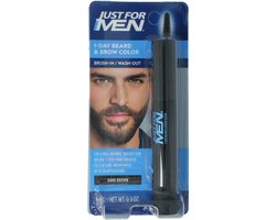 Just for Men 1-Daagse Baard & Wenkbrauw Kleur - Donkerbruin - Tijdelijke Kleuring voor Baard en Wenkbrauwen - Tot 30 Applicaties