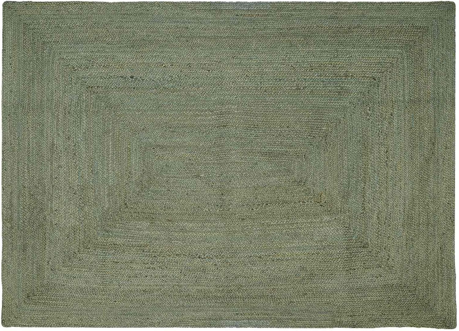 Handgemaakt vloerkleed olijfgroen 240 x 340 cm van jute