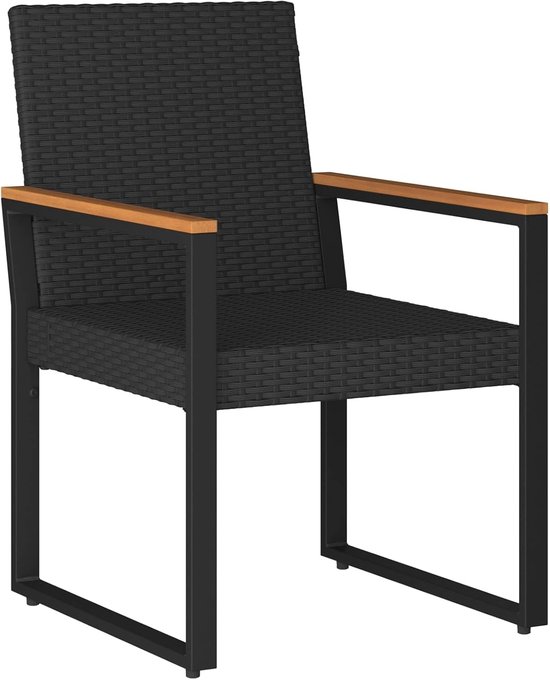 poly rattan weerbestendig gepoedercoat stalen frame met afneembare kussens — afbeelding 2