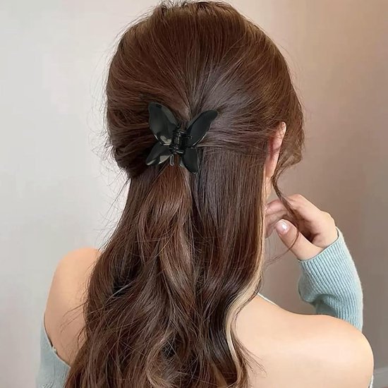 4 stuks vlinder haarclips kleine set haarspelden dames acryl haarclip voor vrouwen meisjes dun haarsieraad (kleur-1) — afbeelding 4
