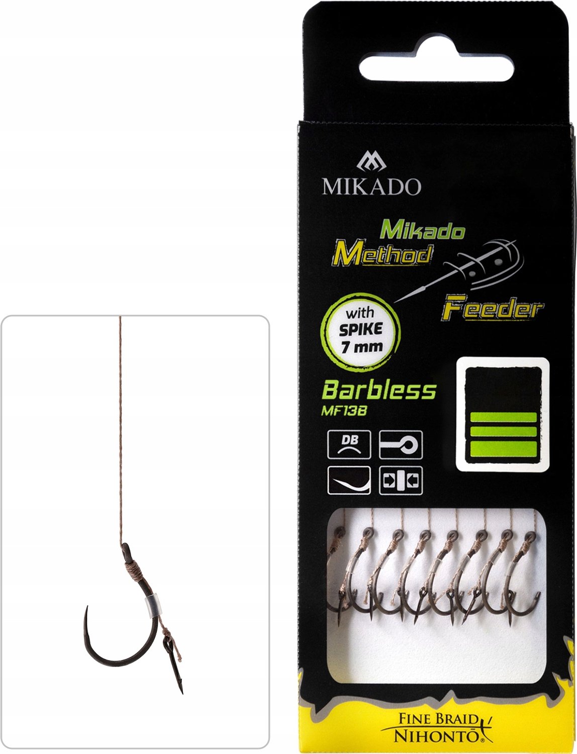 Mikado Method Feeder Haken 10cm - 8 stuks, haakmaat 6, zonder weerhaak