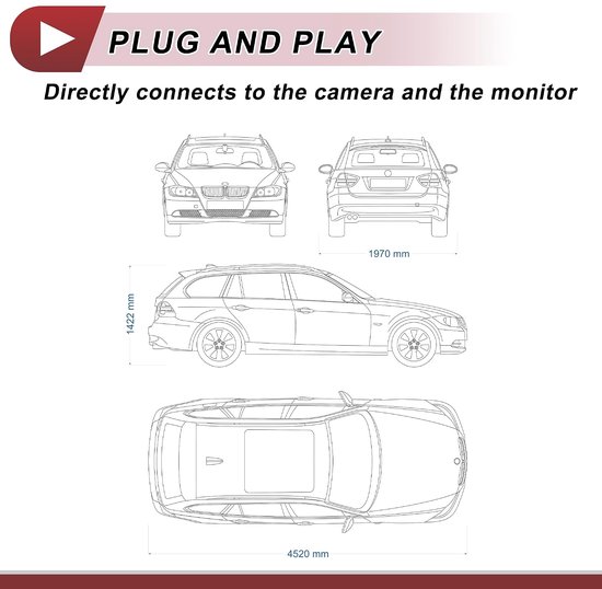1 Stuks Achteruitrijcamera Achteruitrijcamera Adapter Kabelboom Kabel voor Jeep Compass 2009-2017 Voor Achteruitrijcamera Bedrading Kabelboom Wit Metaal — afbeelding 2