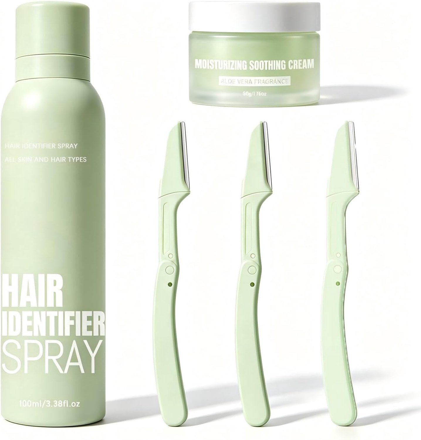 Gezichtsscheerset met spray en vochtinbrengende crème voor huidverzorging