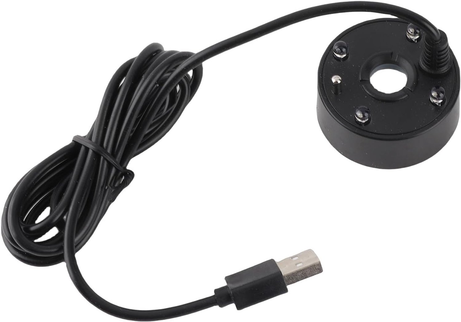 Jeanoko Mist Maker Fogger, Mist Maker USB Kleurrijke LED-verlichting 5V Ultra Sound Fonteinverstuiver voor Vijver Rotstuin Aquariumgootsteen (Zwart)