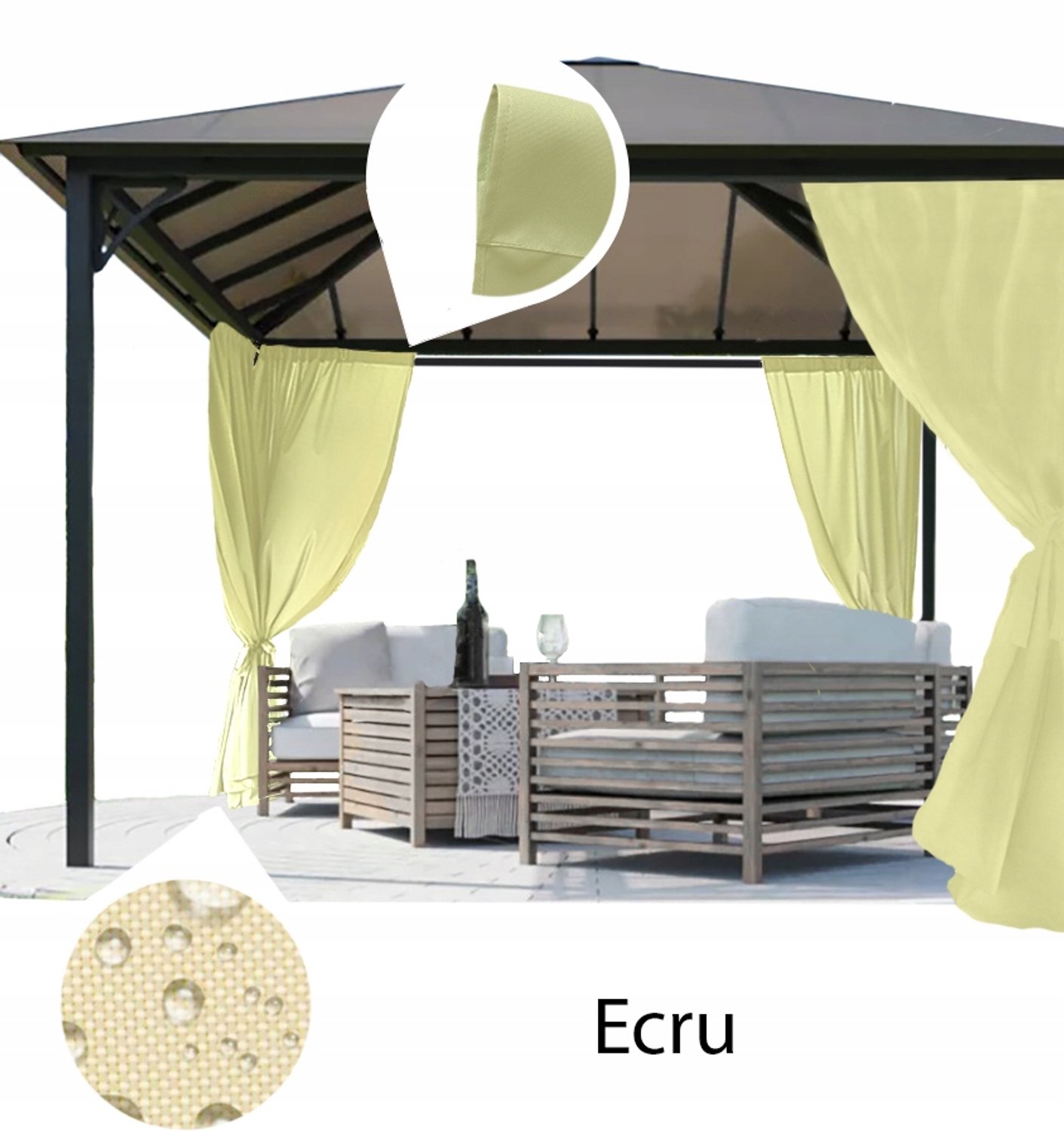 Waterdichte Tuin & Terras Gordijn 155x300cm - Diverse Kleuren