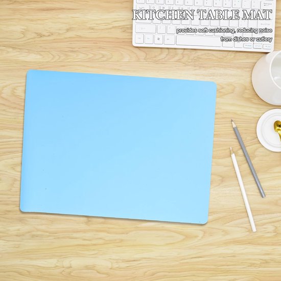 2 Stuks Delige Hittebestendige Siliconen Placemats voor Ouderen Antislip Wasbare Tafelbeschermers met Hitte-isolatie Geluidsdemping Geschikt voor Keukens Verpleegkamers — afbeelding 5